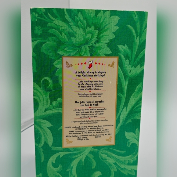 Vintage 1996 Hallmark Holiday Barbie Stocking Hanger - Picture 2 of 5